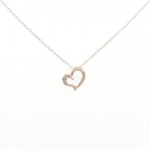 K10PG ハート ダイヤモンド ネックレス 0.02CT