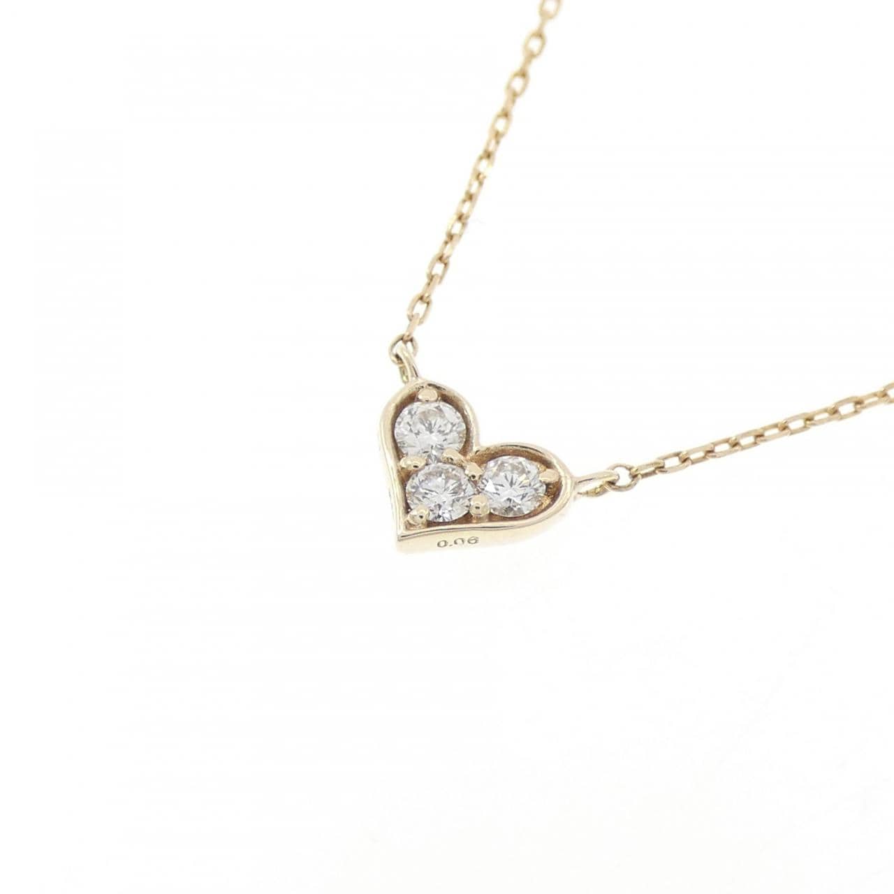 ポンテヴェキオ ハート ダイヤモンド ネックレス 0.08CT