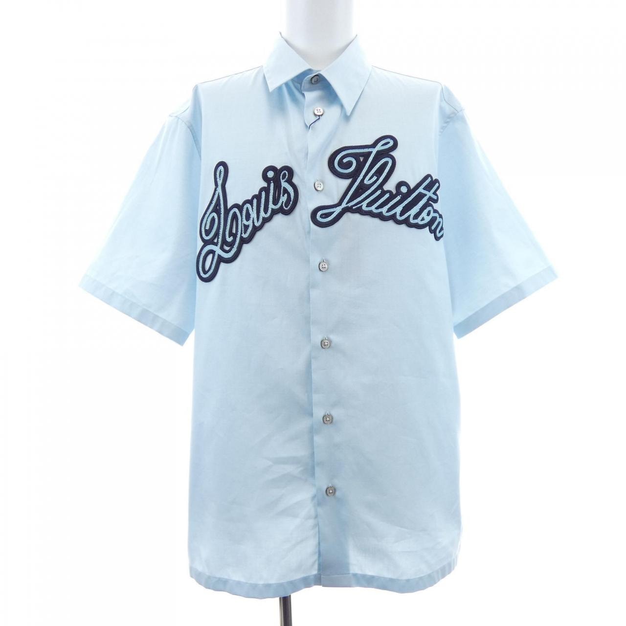ルイヴィトン LOUIS VUITTON エンブロイダードショートスリーブコットンシャツ HRS14WJXU S／Sシャツ
