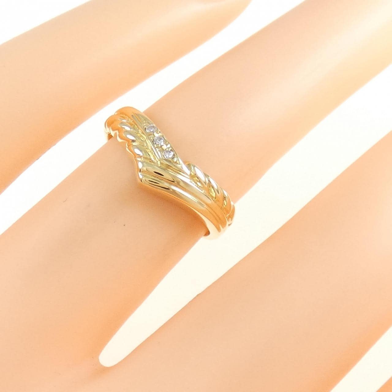 K18YG ダイヤモンド リング 0.02CT
