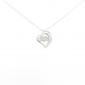 K18WG ハート ダイヤモンド ネックレス 0.06CT