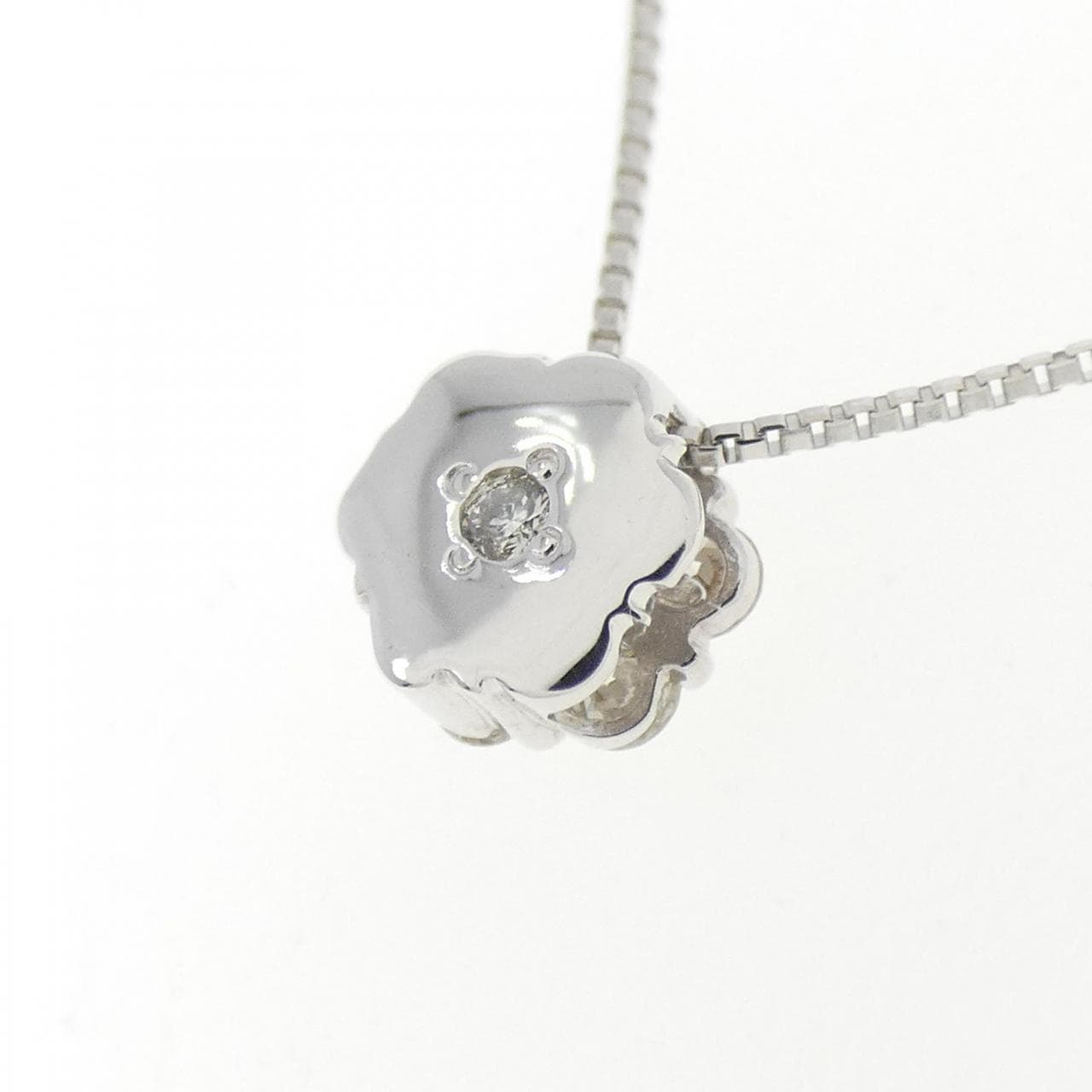 K18WG ダイヤモンド ネックレス 0.22CT