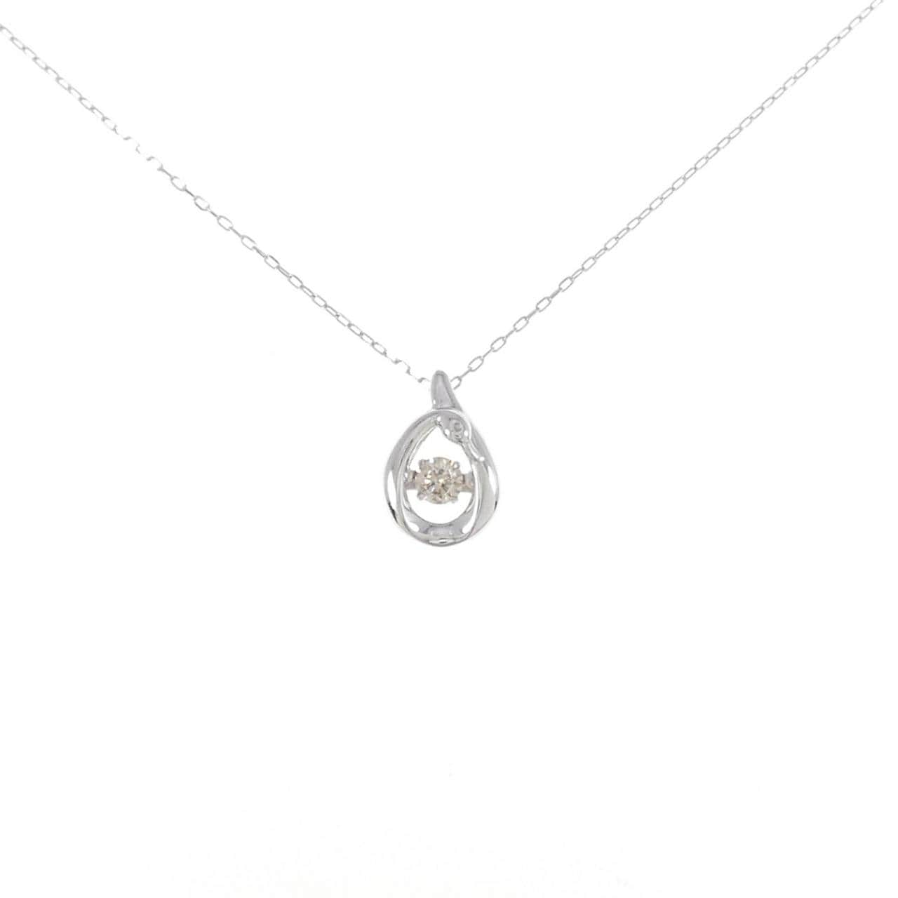 K18WG ダイヤモンド ネックレス 0.10CT