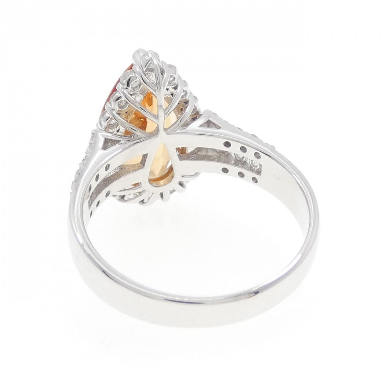 K18WG Imperial Topaz Ring 3.77CT