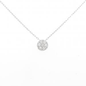 K18WG フラワー ダイヤモンド ネックレス 0.20CT