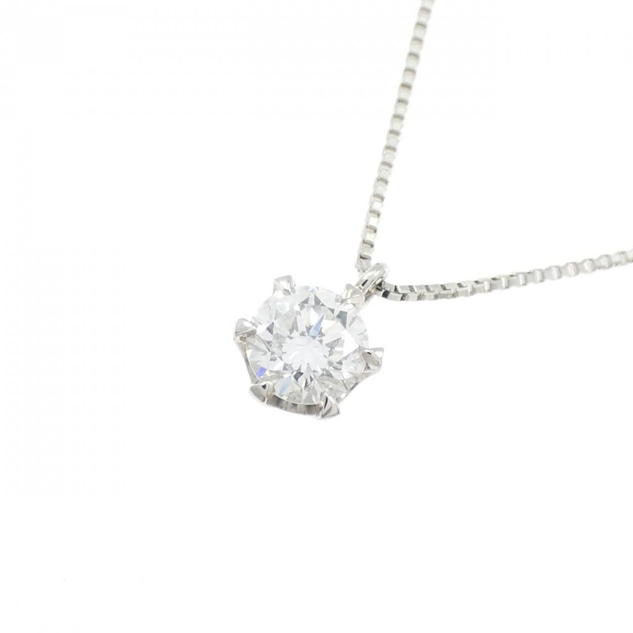 PT900/PT850 ソリティア ダイヤモンド ネックレス 0.311CT