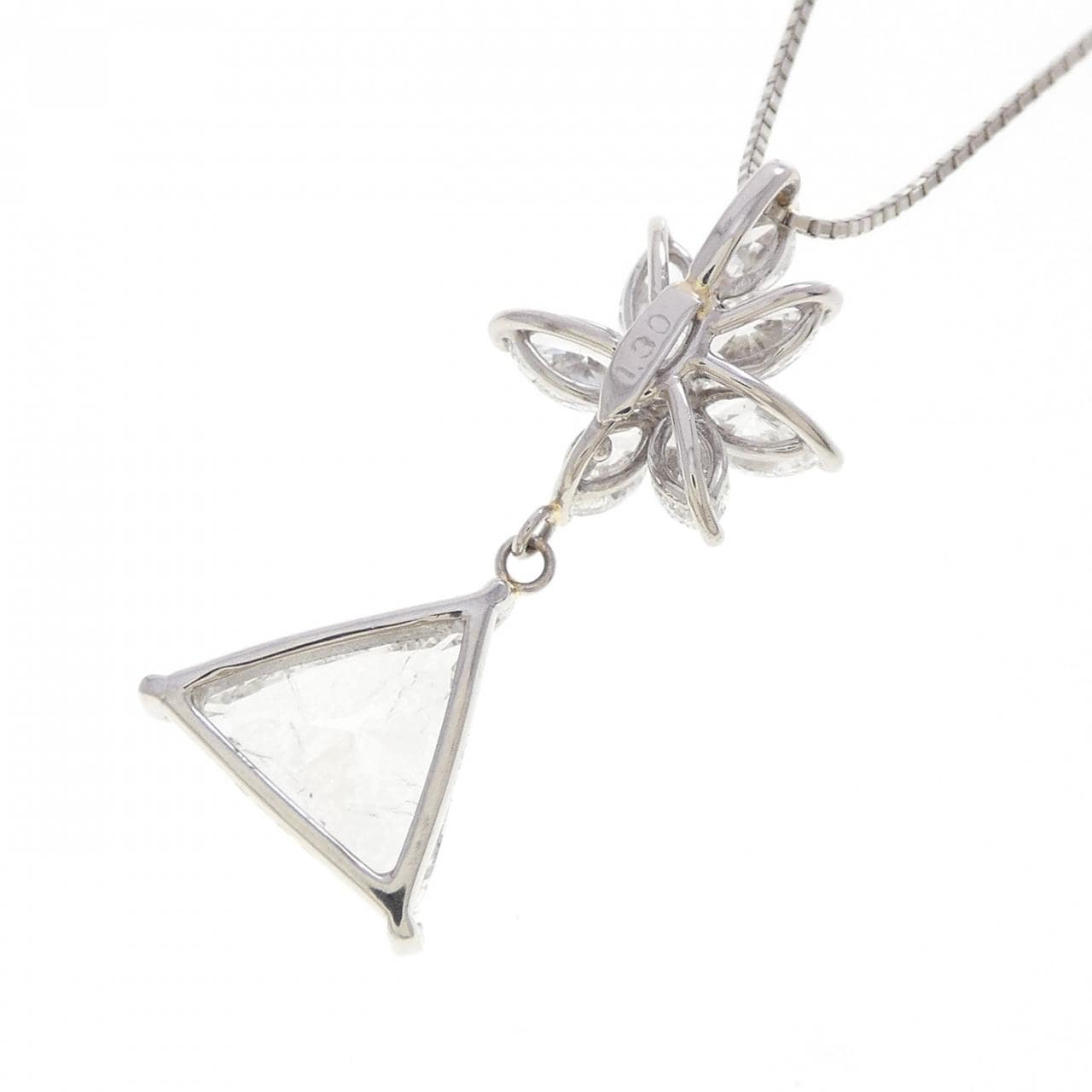 PT850 ダイヤモンド ネックレス 2.303CT F SI2 ファンシーカット