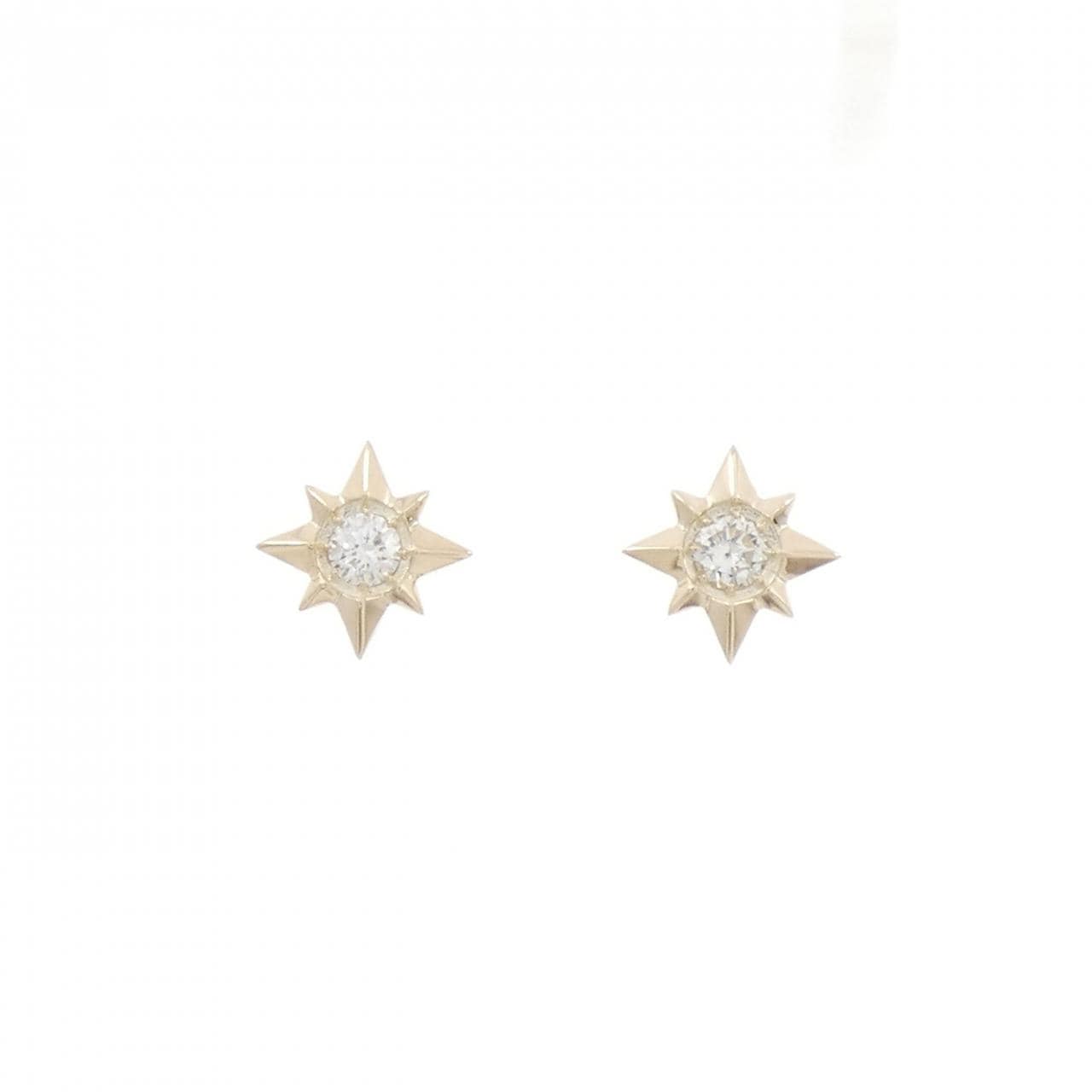 【リメイク】K10YG ダイヤモンド ピアス 0.14CT