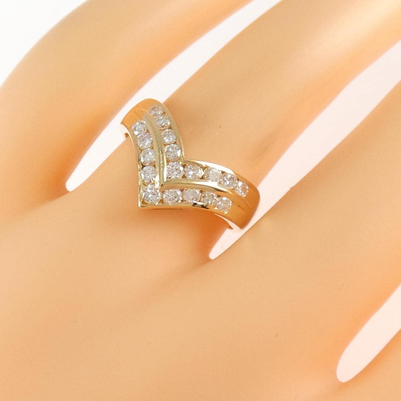 K18PG ダイヤモンド リング 0.55CT