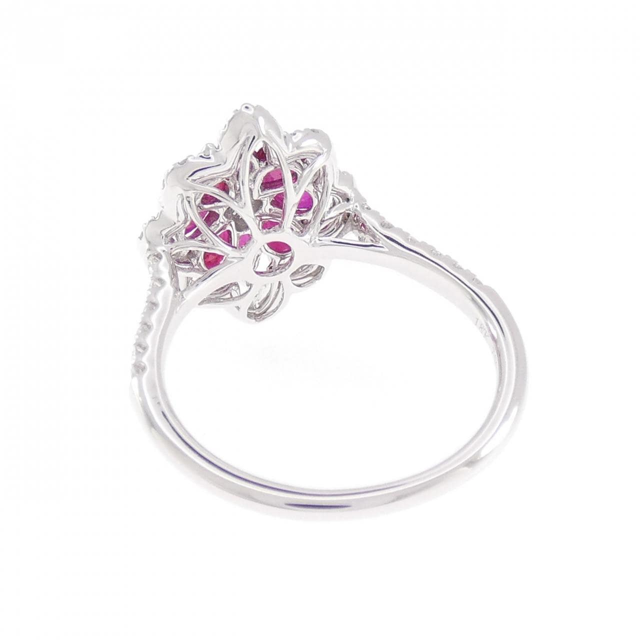 750WG ルビー リング 1.29CT
