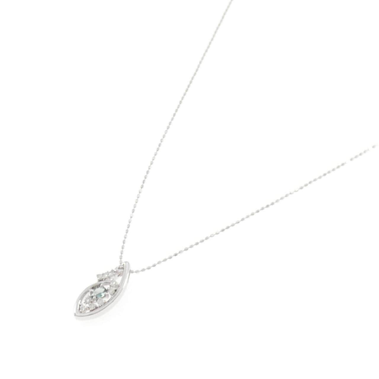 K18WG アレキサンドライト ネックレス 0.12CT