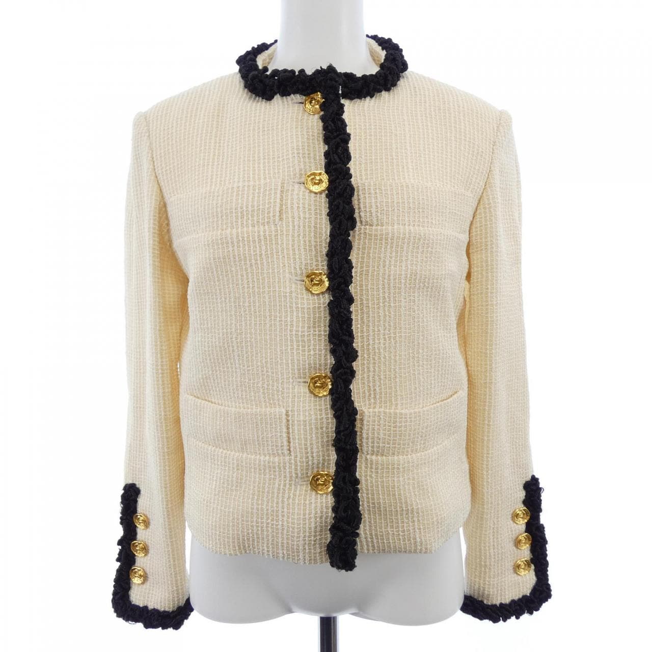 シャネル CHANEL LOOK38 P81605V74463 26S ノーカラージャケット