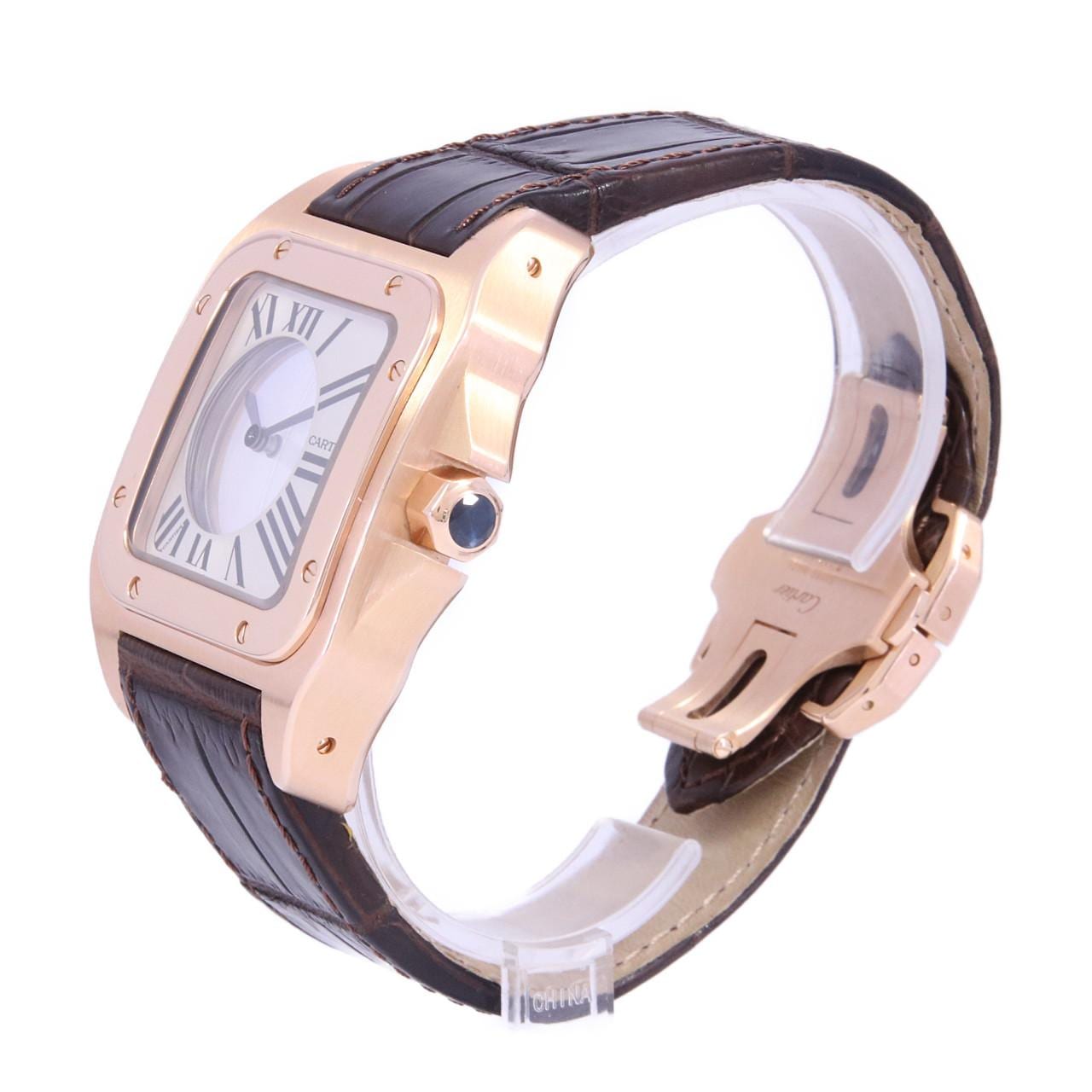 Cartier Santos 100LX Mysterious PG LIMITED W20115Y1 Manual Winding