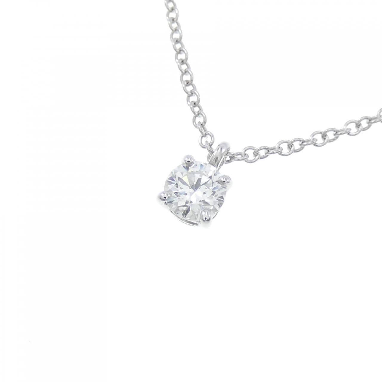 TIFFANY Solitaire Necklace 0.21CT G VS2 3EXT