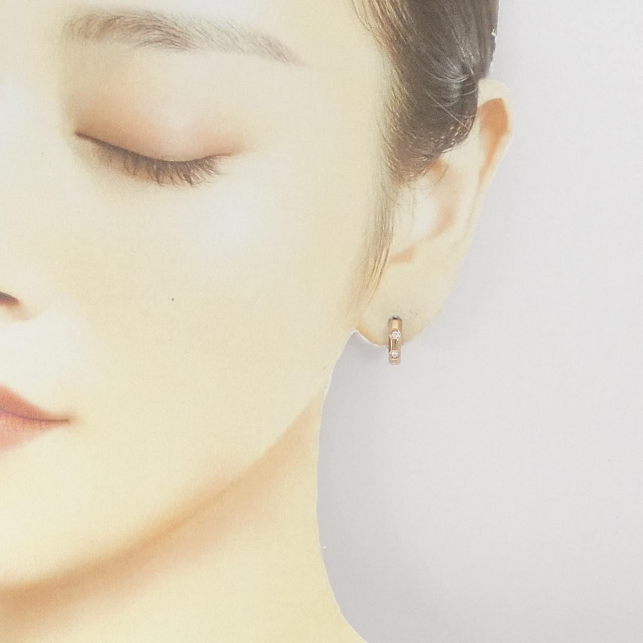 K18PG ダイヤモンド ピアス 0.18CT
