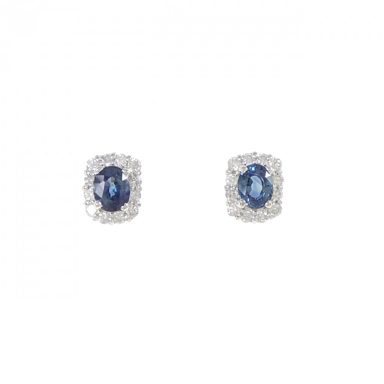 K18WG サファイヤ ピアス 1.01CT