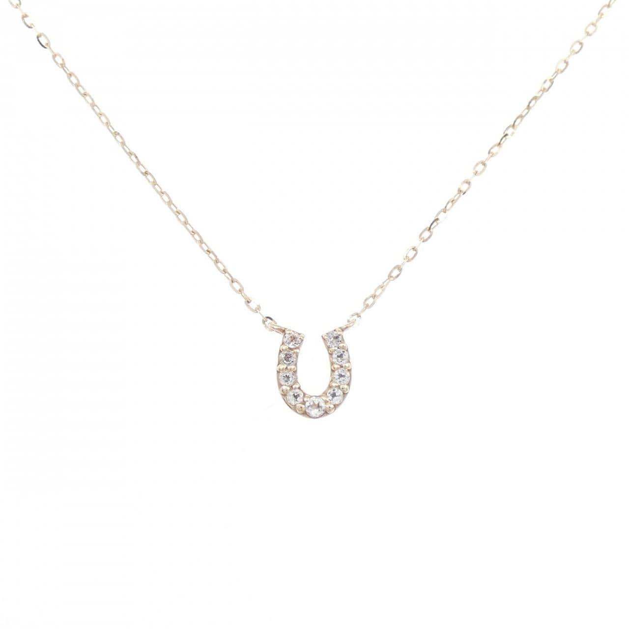 K10YG 馬蹄白托帕石項鍊