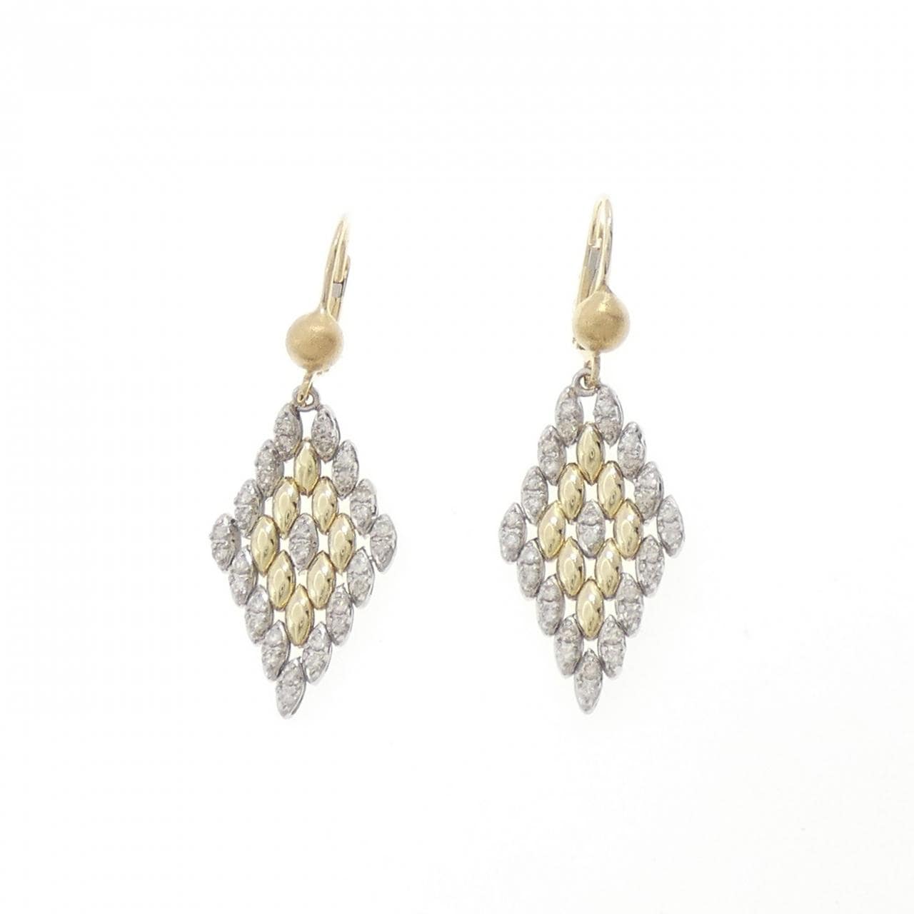 14KYG/14KWG ダイヤモンド ピアス