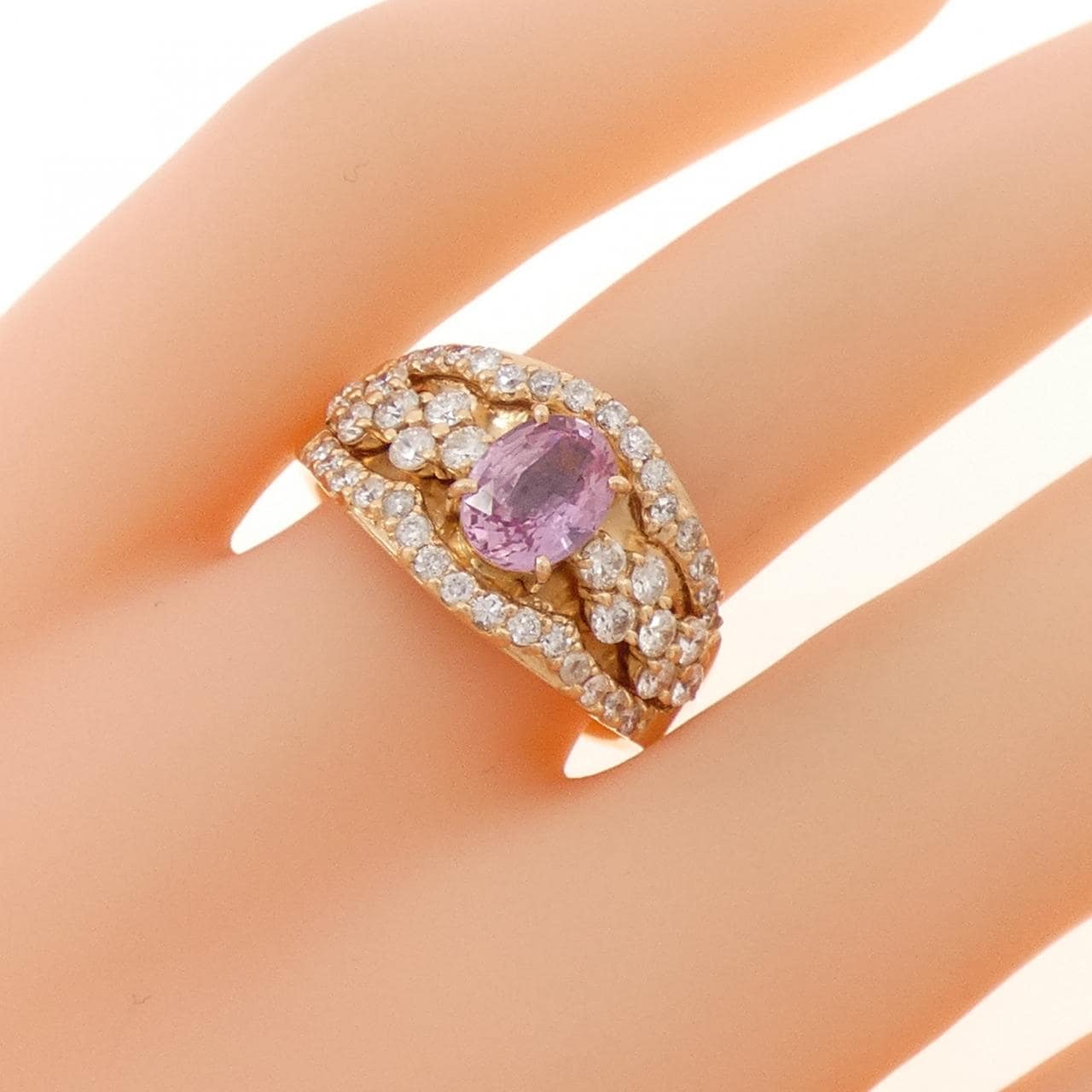 K18PG サファイヤ リング 1.02CT