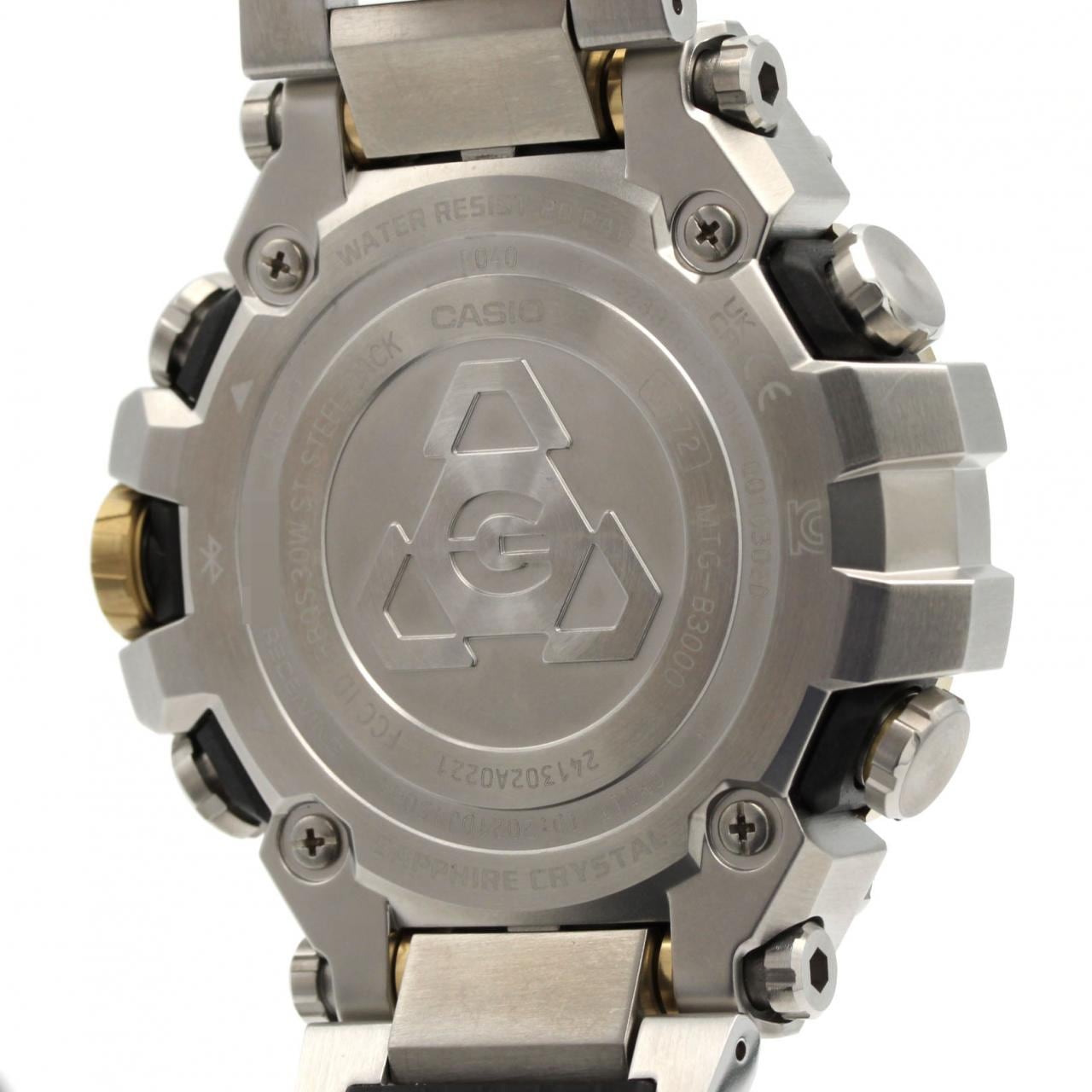 カシオ G-SHOCK･MT-G 電波時計 MTG-B3000D-1A9JF SS ソーラークォーツ