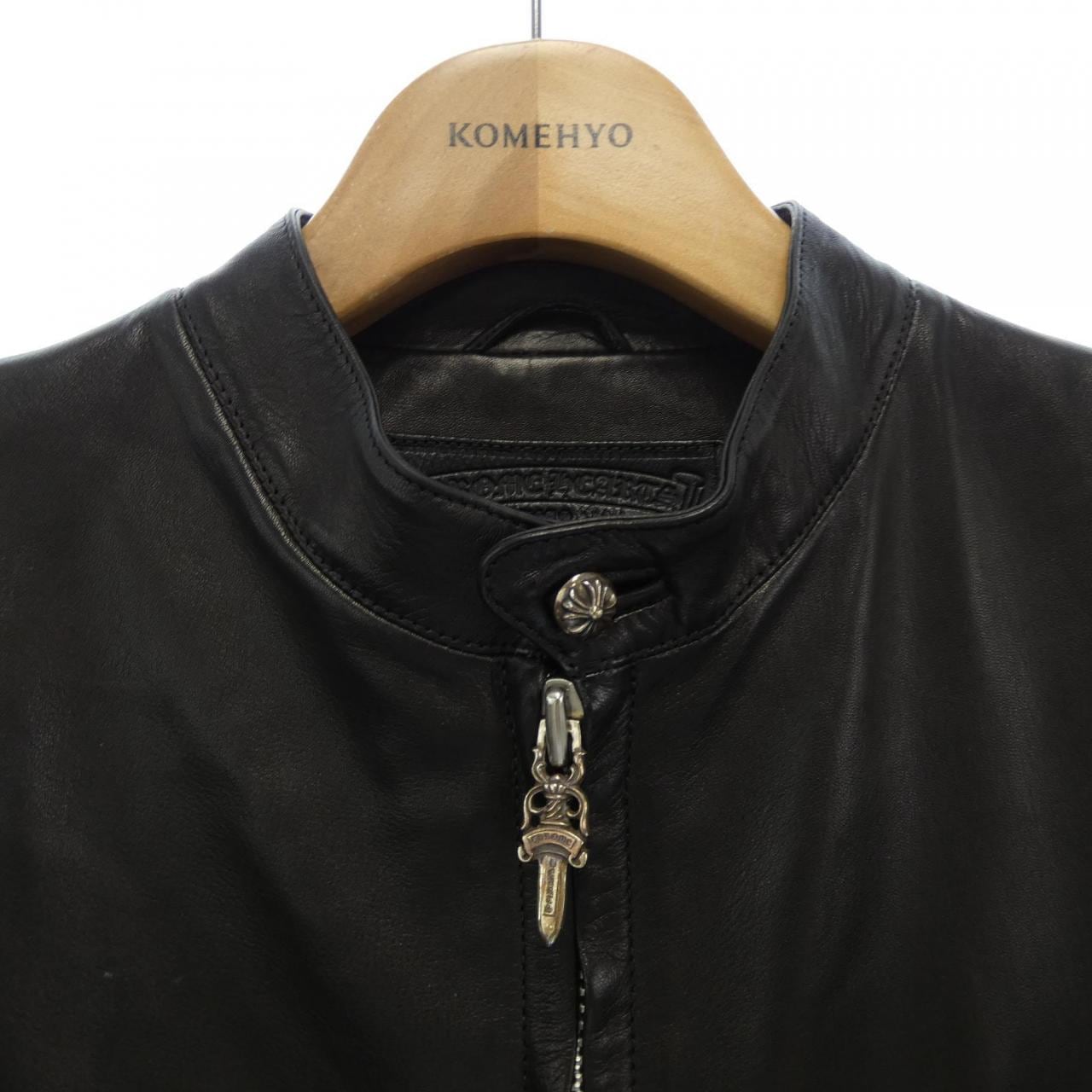 CHROME CHROME HEARTS Leather Riders Jacket