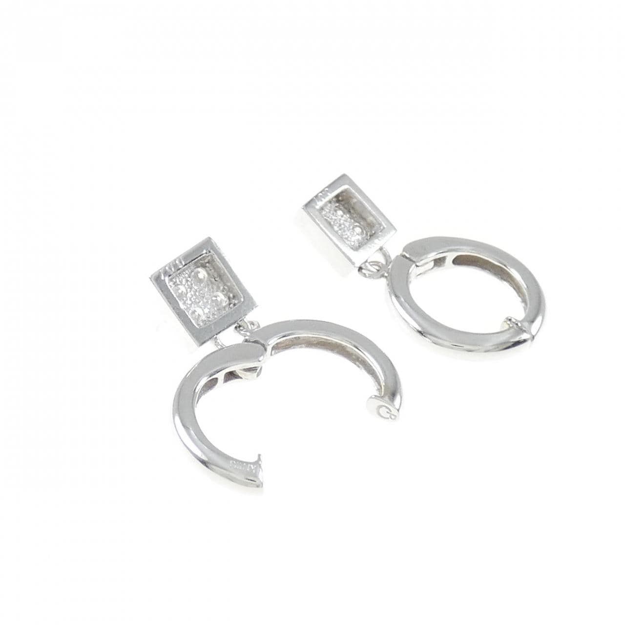 K14WG钻石耳夹0.14CT