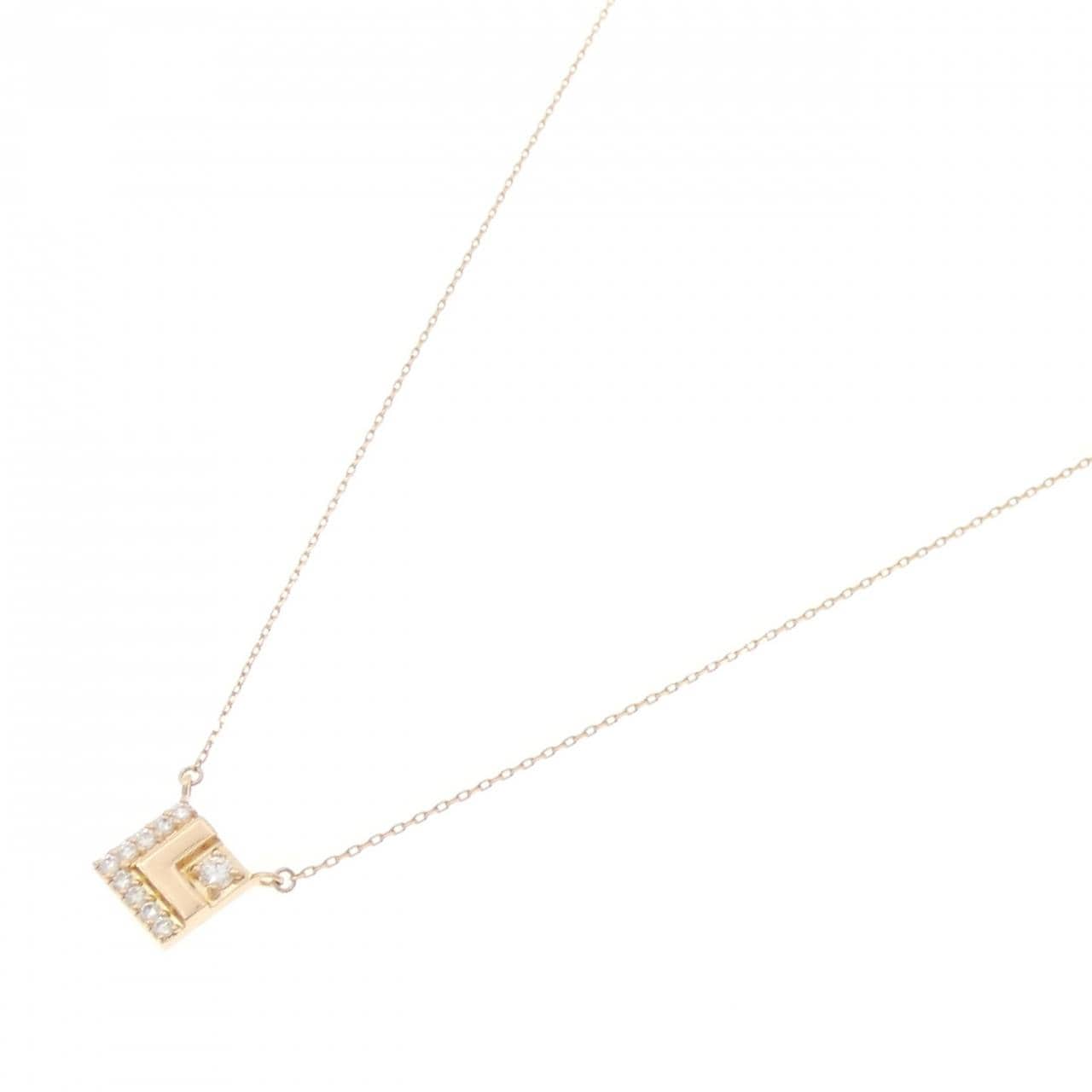 K18PG ダイヤモンド ネックレス 0.13CT