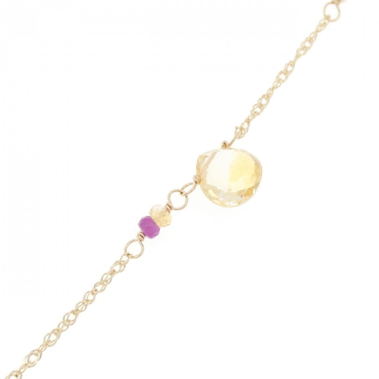 K10YG カラーストーン ネックレス