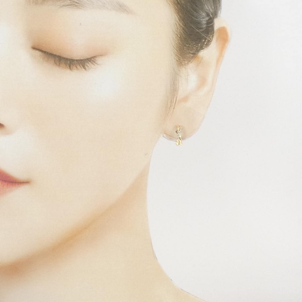 K18YG ダイヤモンド イヤリング 0.08CT