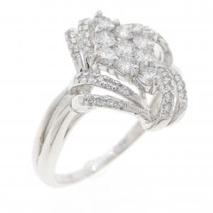 K18WG ダイヤモンド リング 0.75CT
