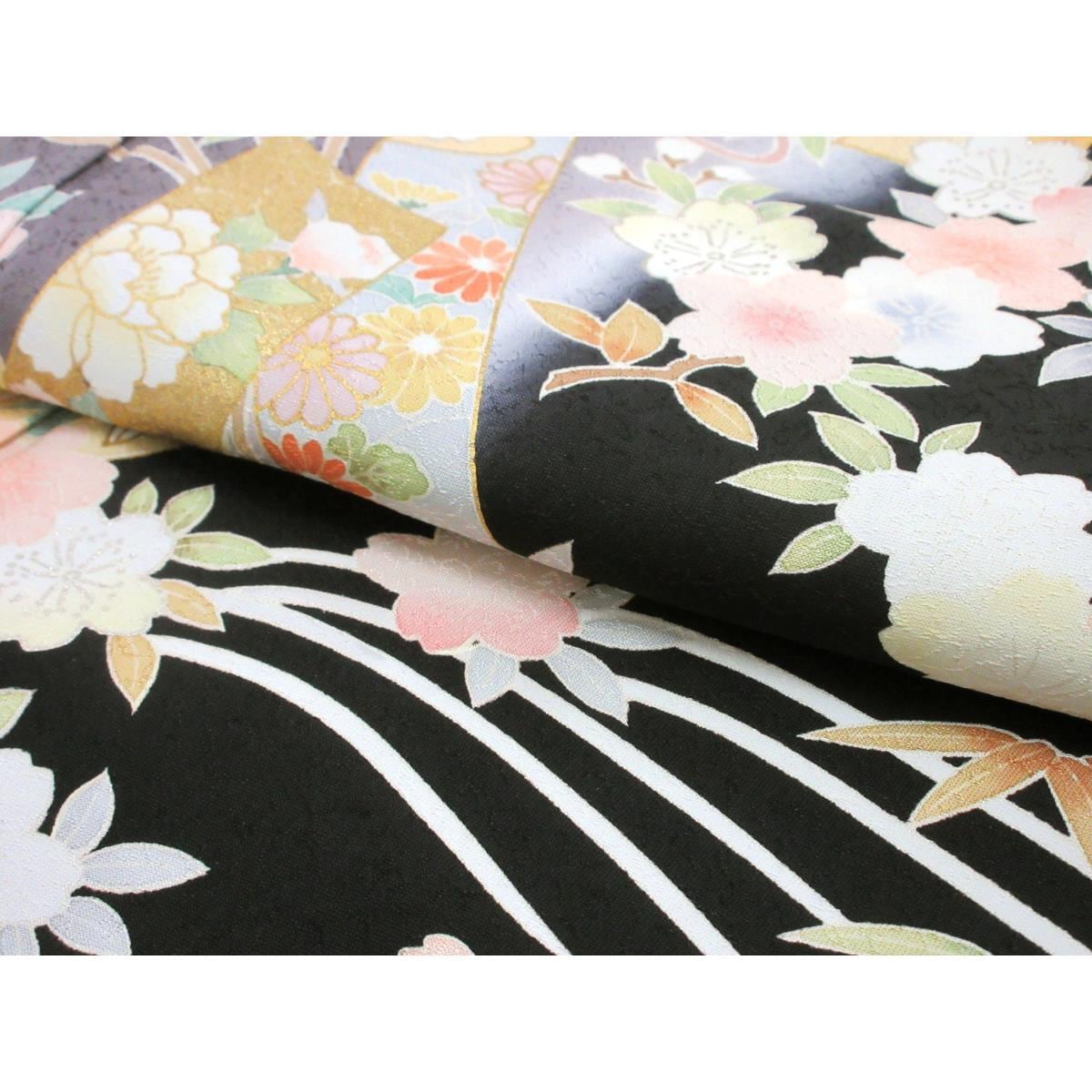 訪問着　友禅金彩加工　ボカシ染