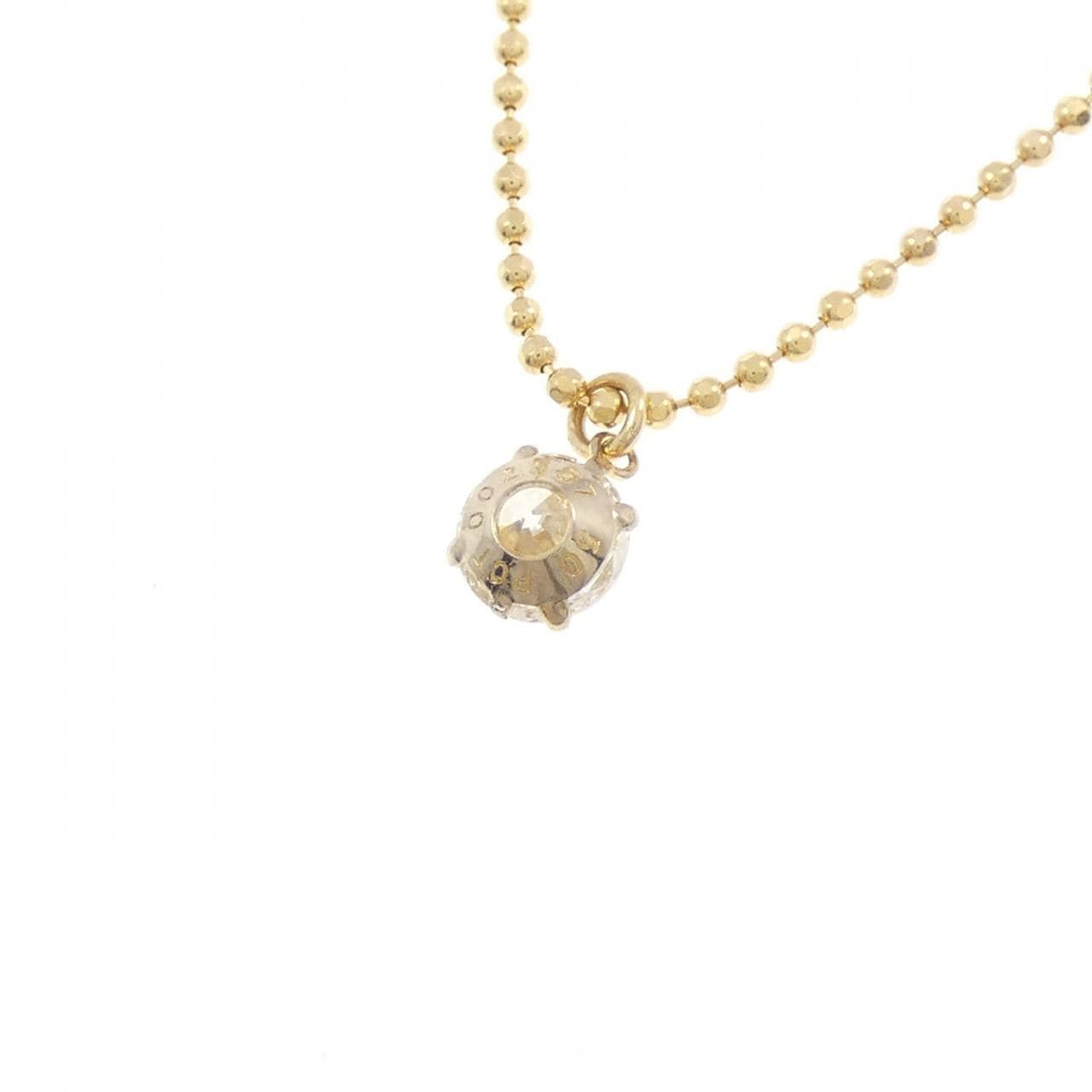 K18YG单钻鑽石項鍊 0.45 克拉