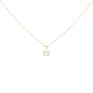 K18YG ソリティア ダイヤモンド ネックレス 0.10CT