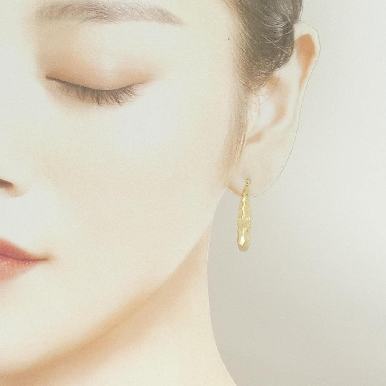 K18YG フープ ピアス