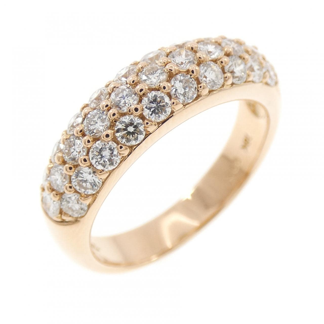 750PG パヴェ ダイヤモンド リング 0.93CT