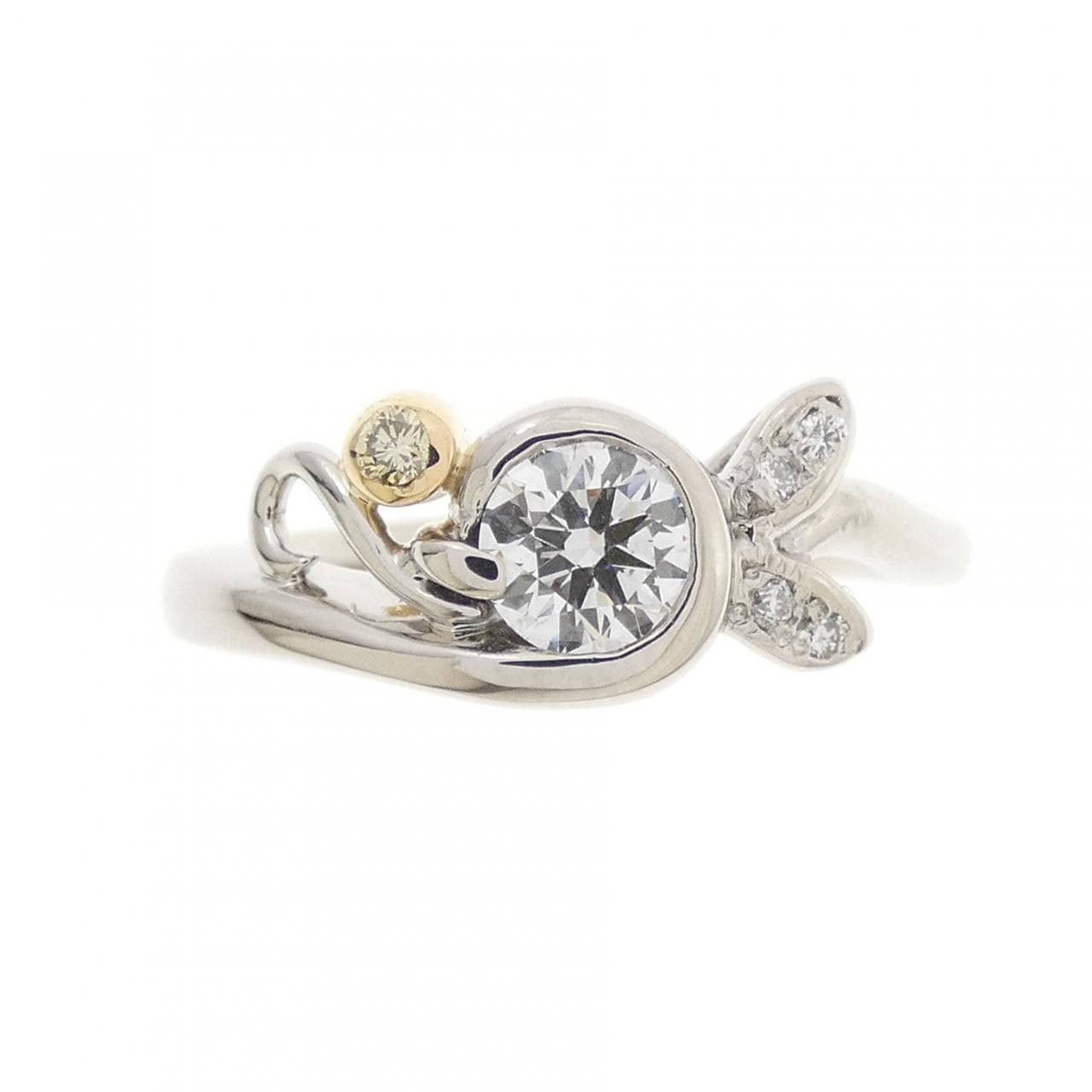 PT900/K18YG ダイヤモンド リング 0.353CT