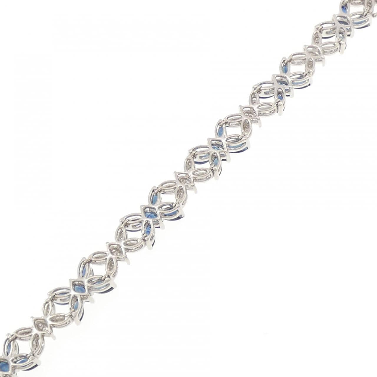 K14WG サファイヤ ブレスレット 7.52CT