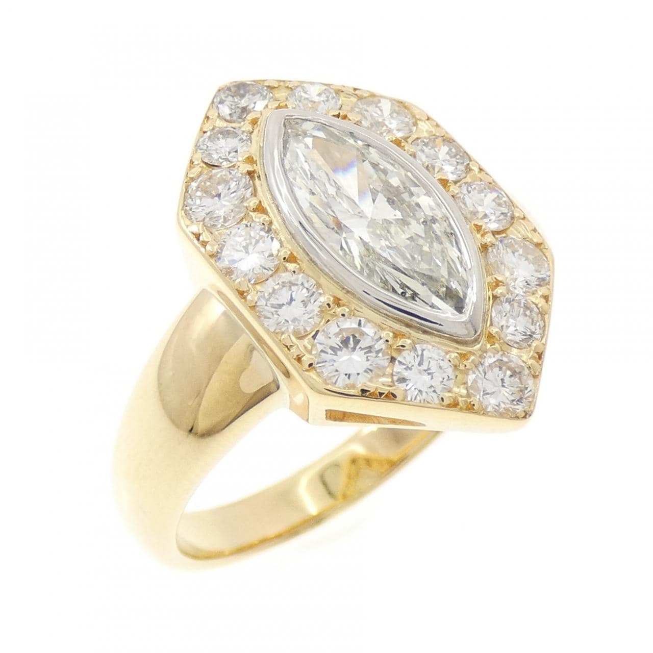 K18YG/K18WG ダイヤモンド リング 1.275CT