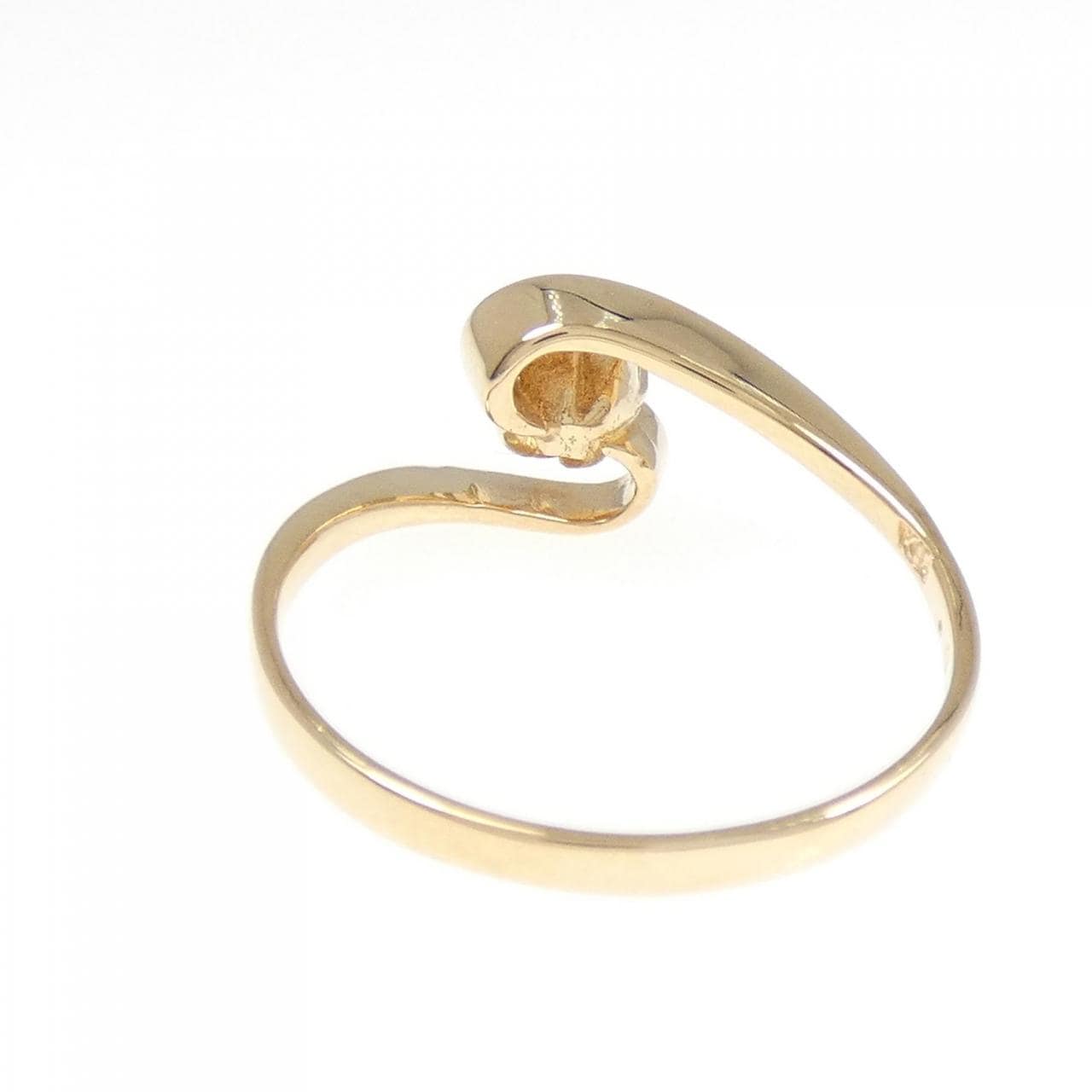 K18YG フラワー ダイヤモンド リング 0.08CT