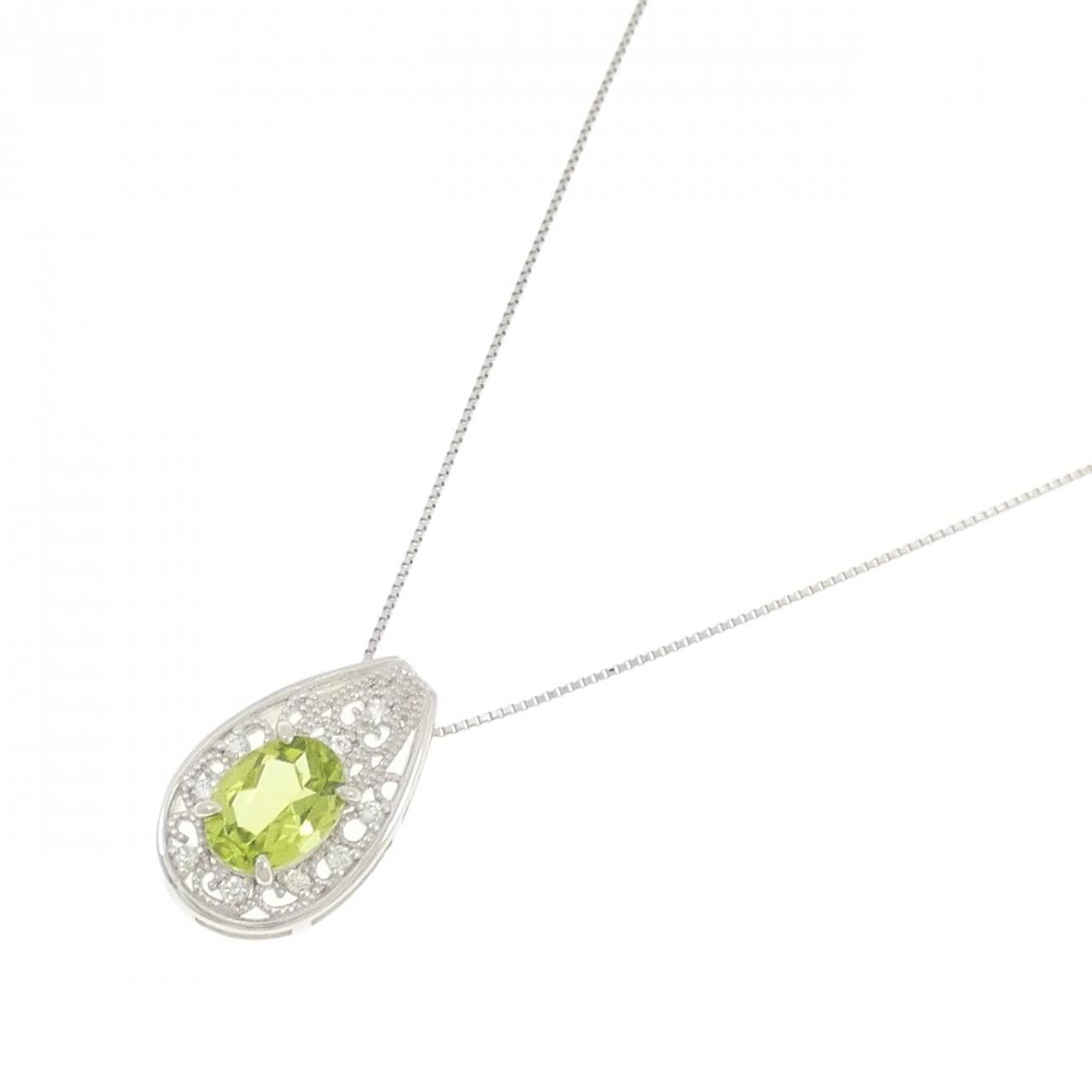 【新品】PT ペリドット ネックレス 1.41CT
