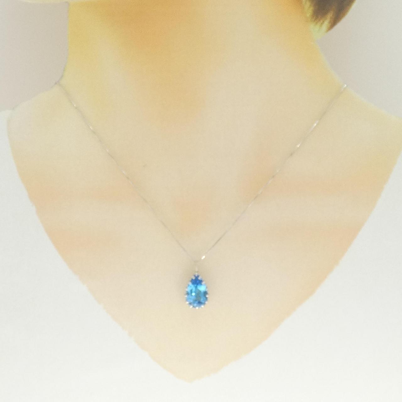 K10WG blue Topaz necklace