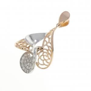 K18PG/K18WG ダイヤモンド ペンダント 0.48CT