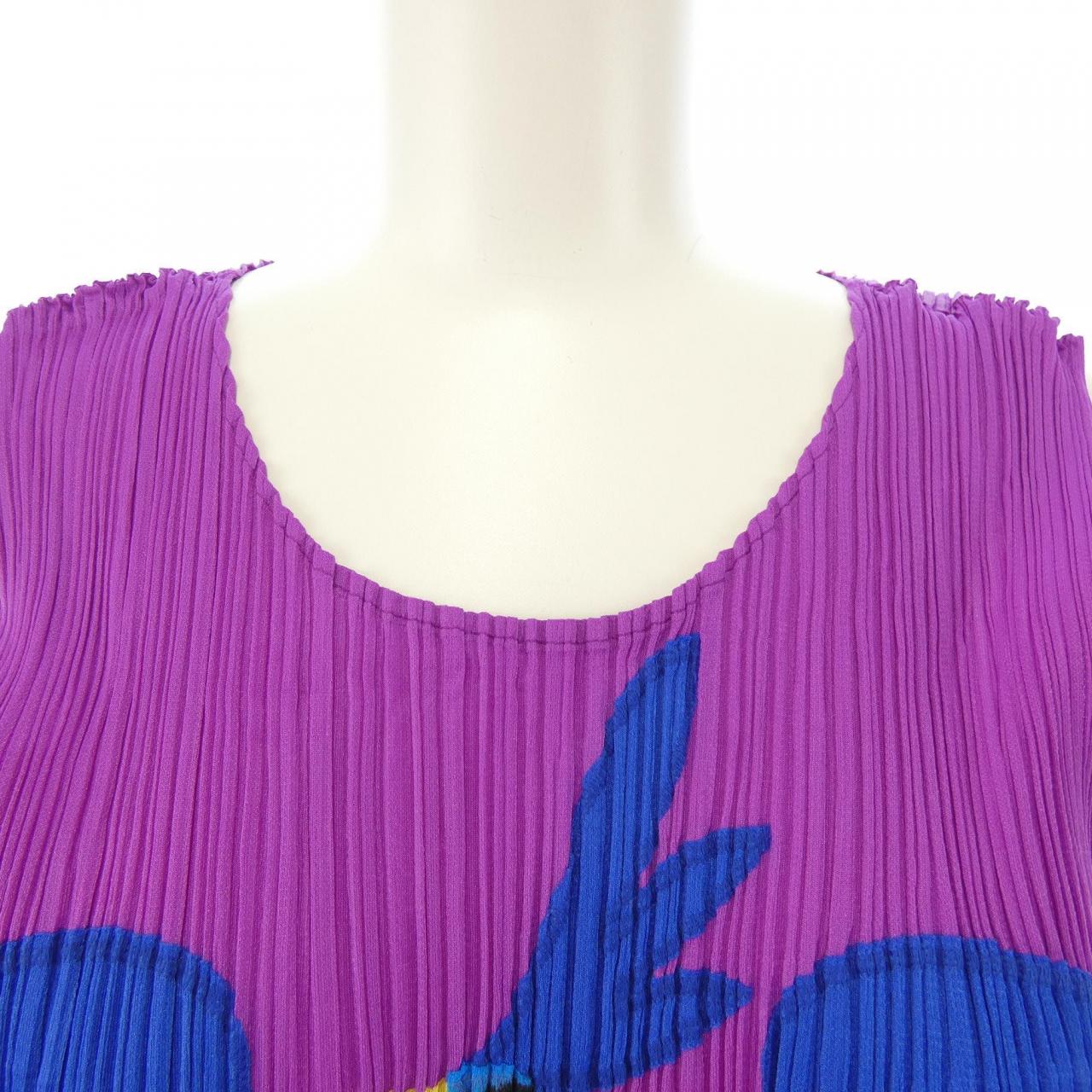 【ヴィンテージ】プリーツプリーズ PLEATS PLEASE 2003 青い鳥 PP33-JK691 7558071 タンクトップ