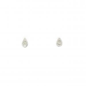 K14WG ダイヤモンド ピアス 0.04CT