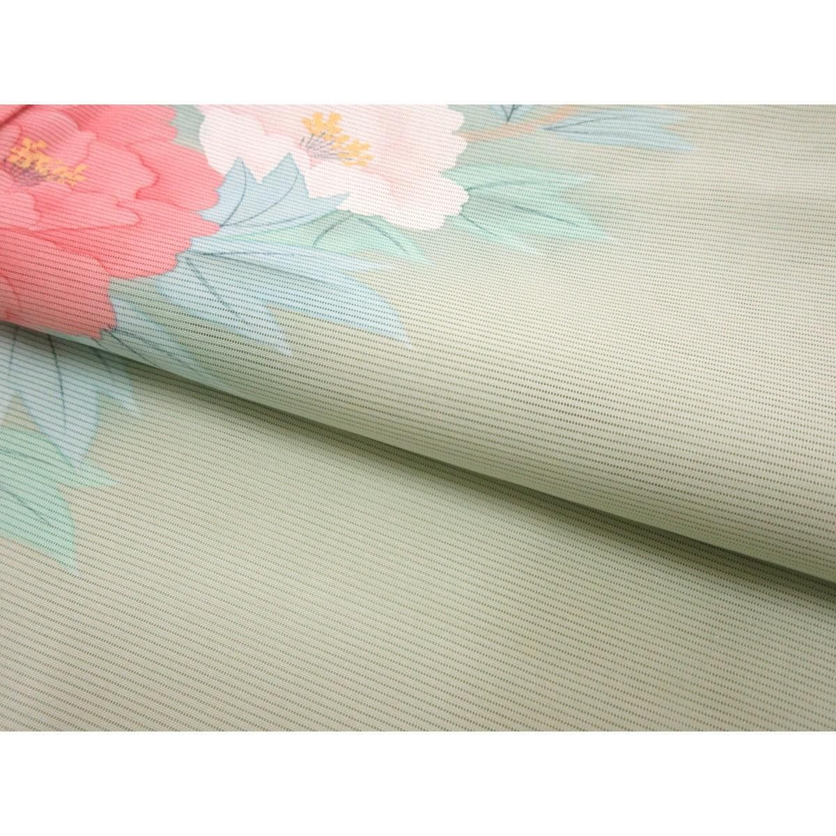【未使用品】単衣　駒絽訪問着　友禅加工