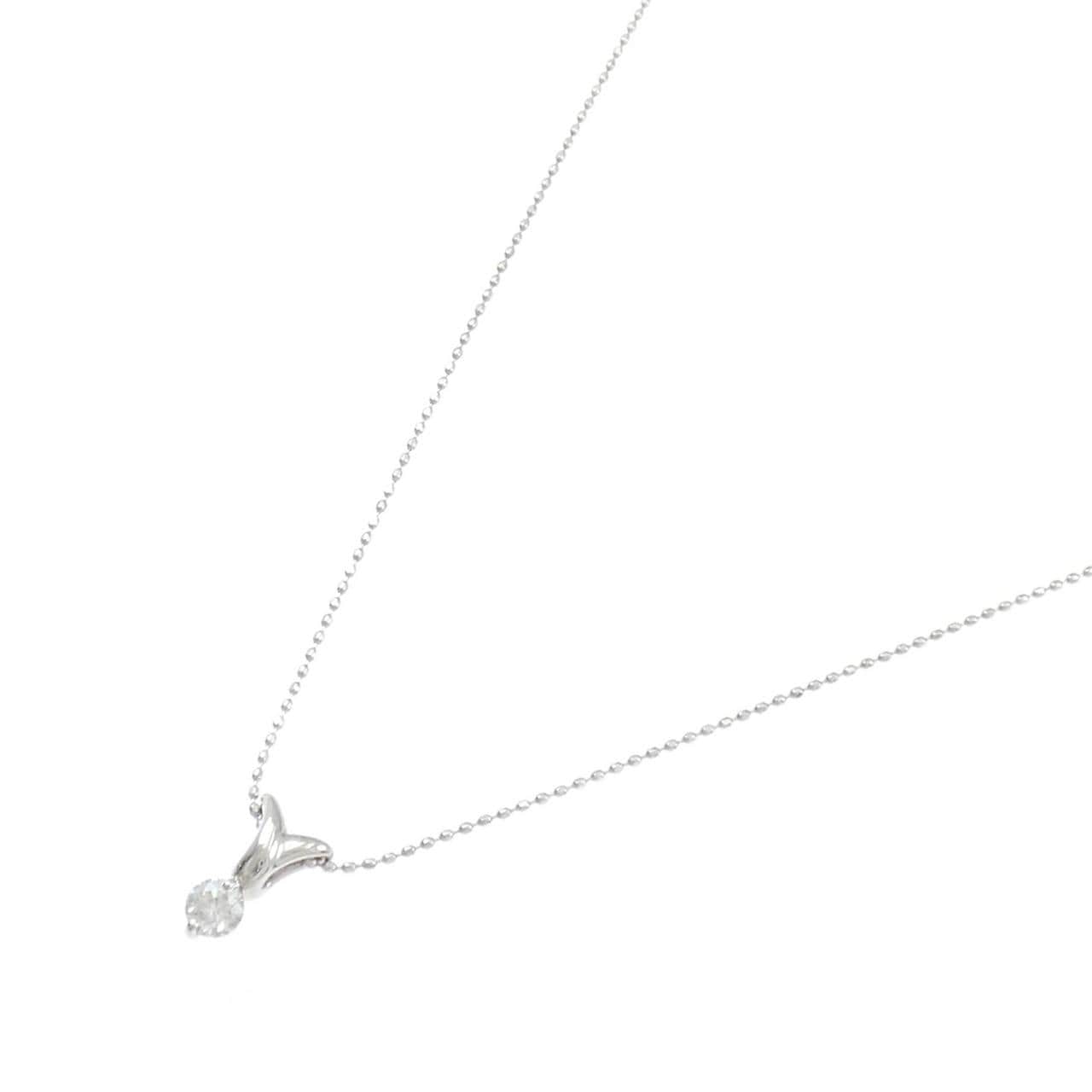 K18WG ダイヤモンド ネックレス 0.22CT