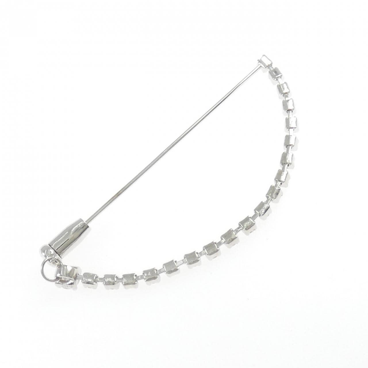 PT900/K14WG ダイヤモンド ブローチ 0.80CT