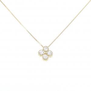 【新品】K18YG フラワー ダイヤモンド ネックレス 0.250CT