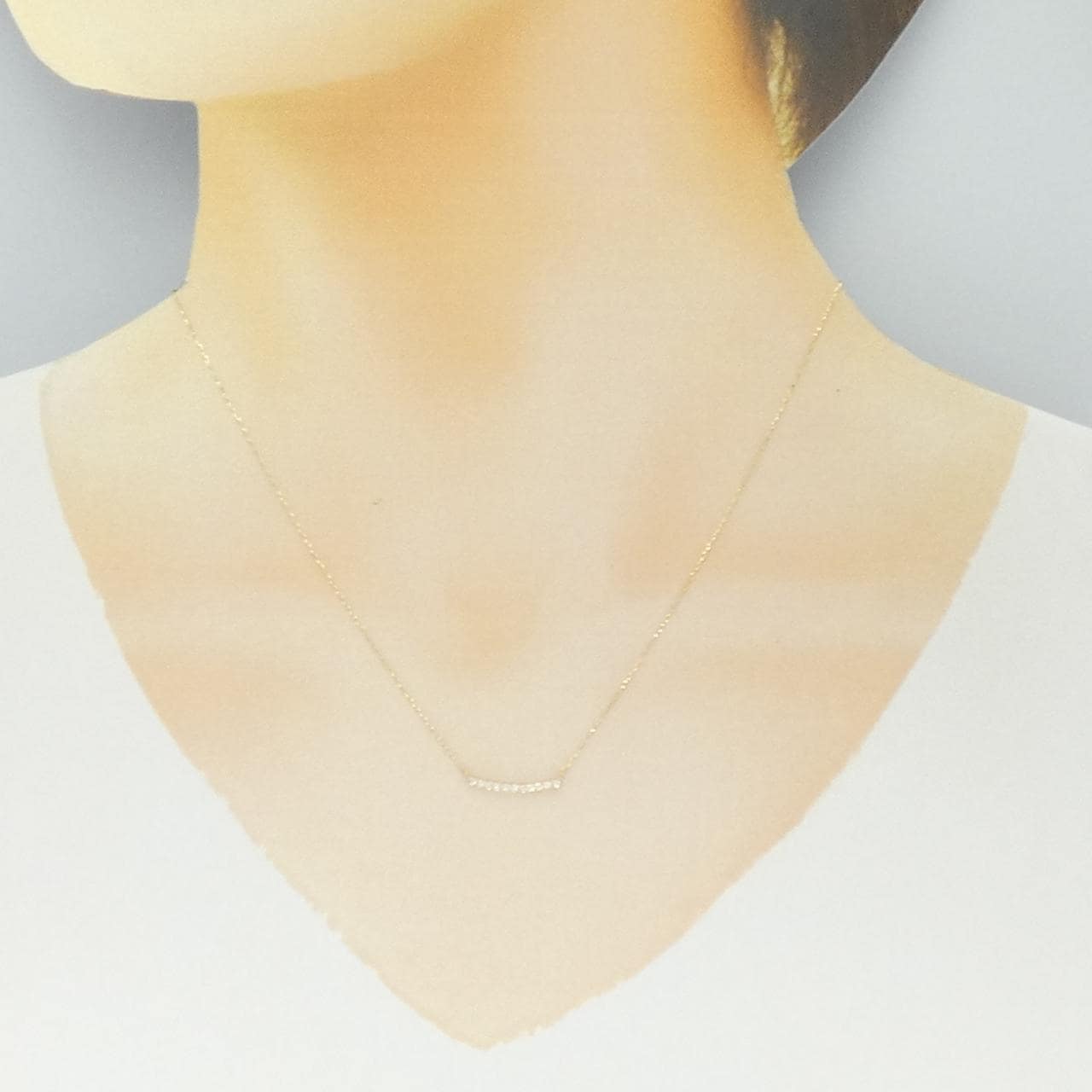 【リメイク】K18YG ダイヤモンド ネックレス 0.10CT