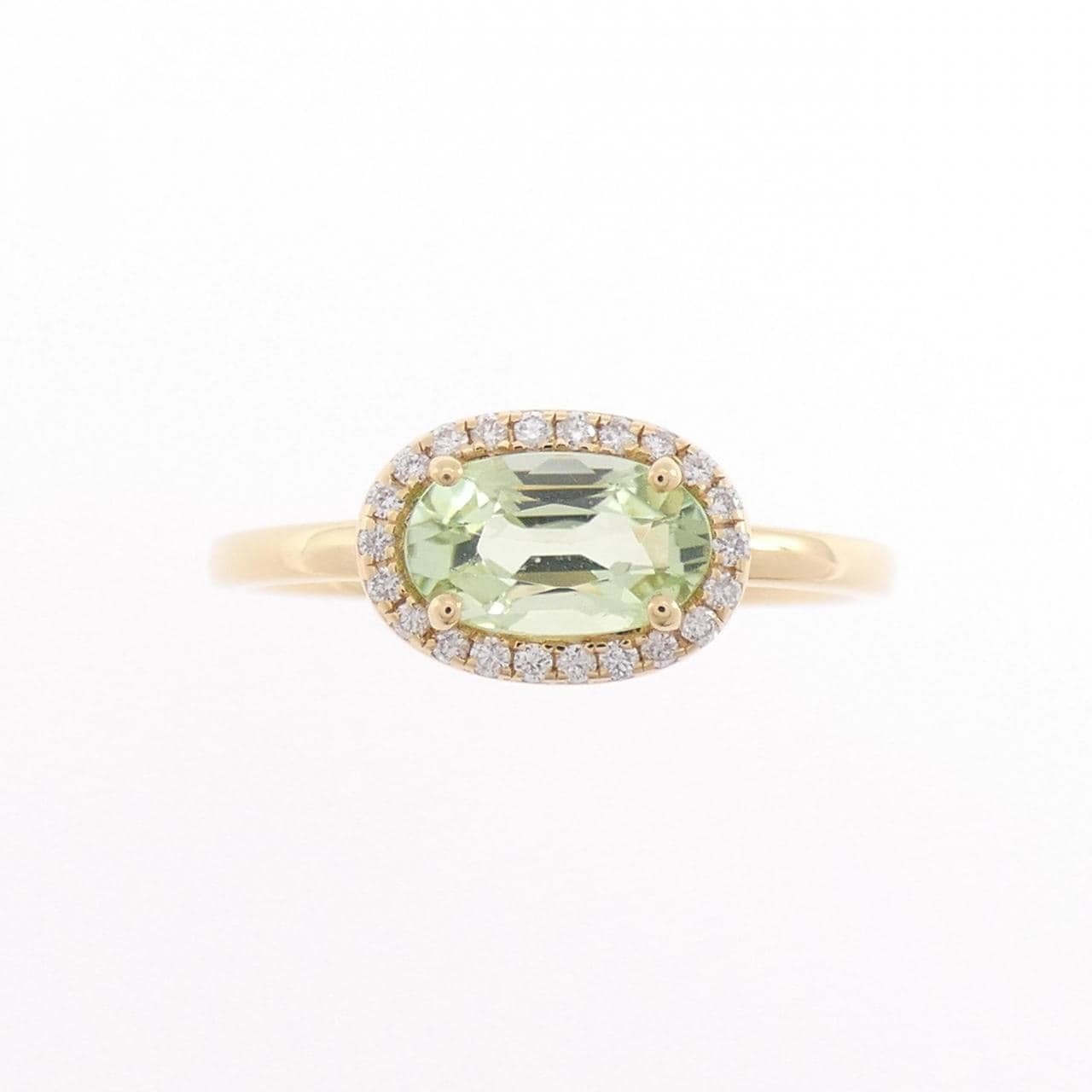 【新品】K18YG トルマリン リング 0.75CT